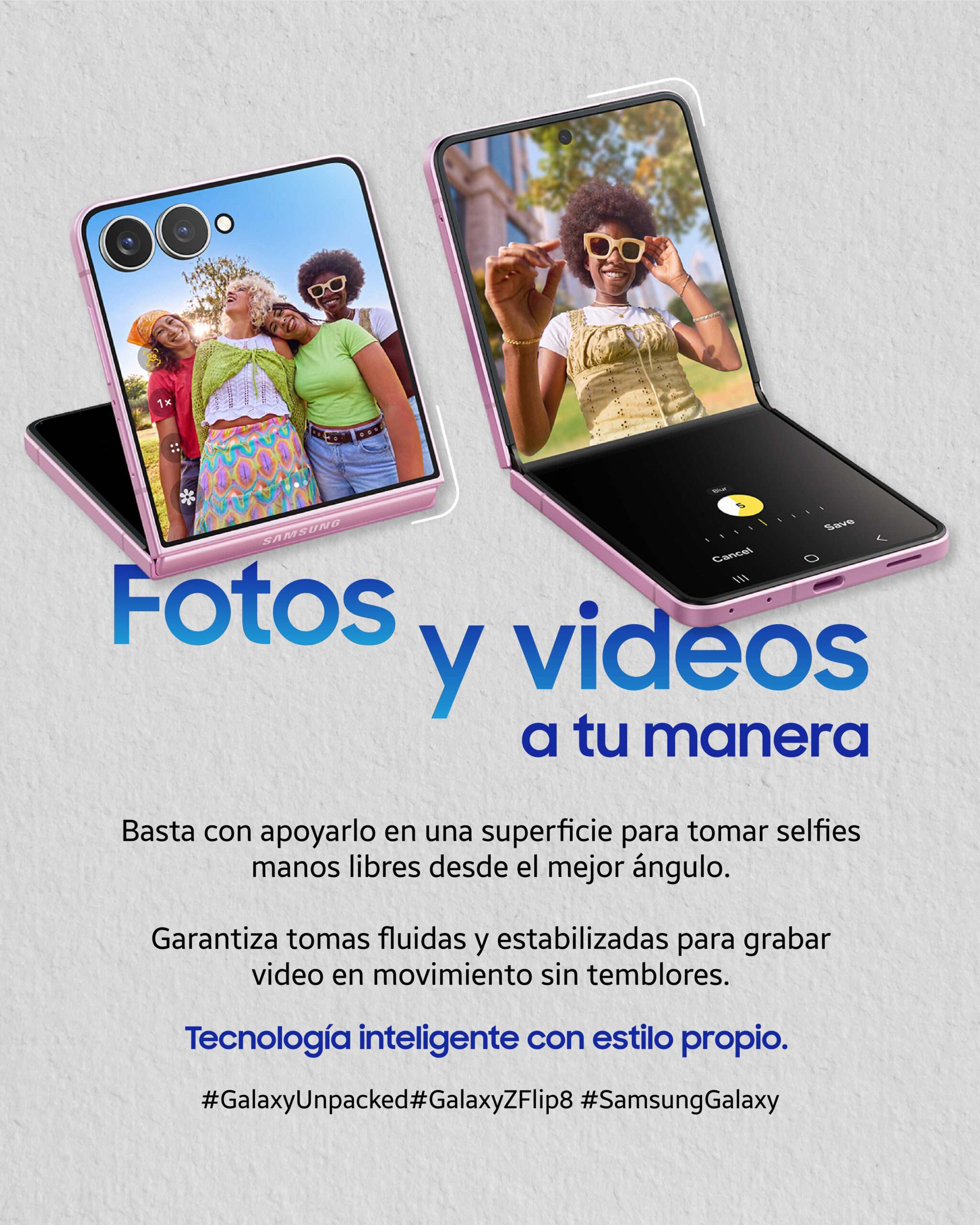 Grabación Dual y Camcorder Grip: El Galaxy Z Flip8 revoluciona la creación de vlogs